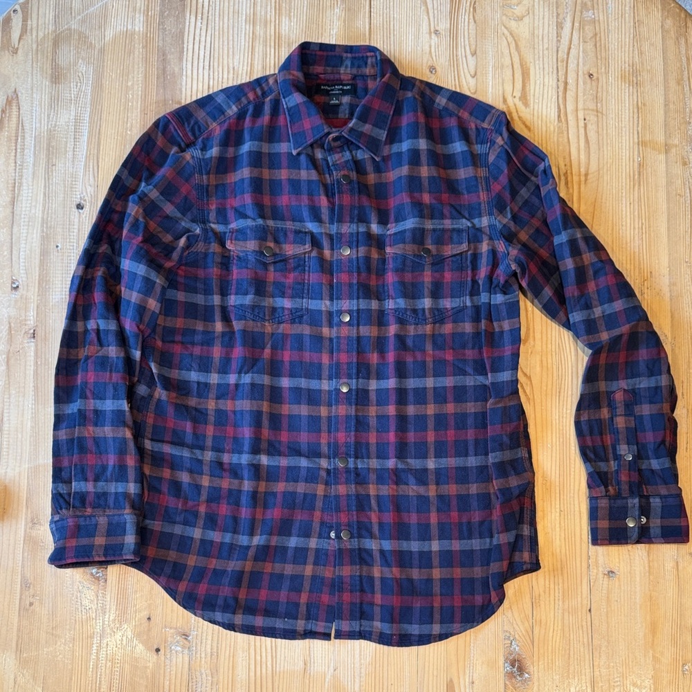 Banana Republic Blue and Red Checkered Shirt